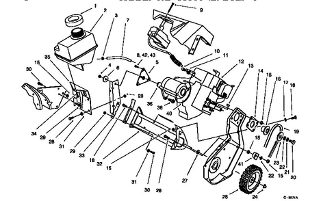 Part Location Diagram of 71-5220 Lawn Boy DISCONTINUED